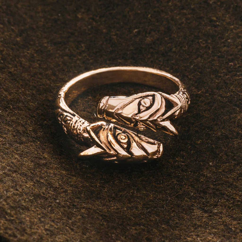 Freki & Geri Ring, Bronze - Image 2