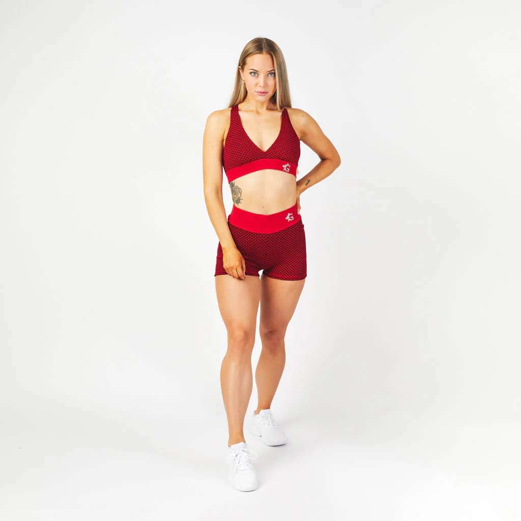 Honeycomb Shorts, Red - Image 2