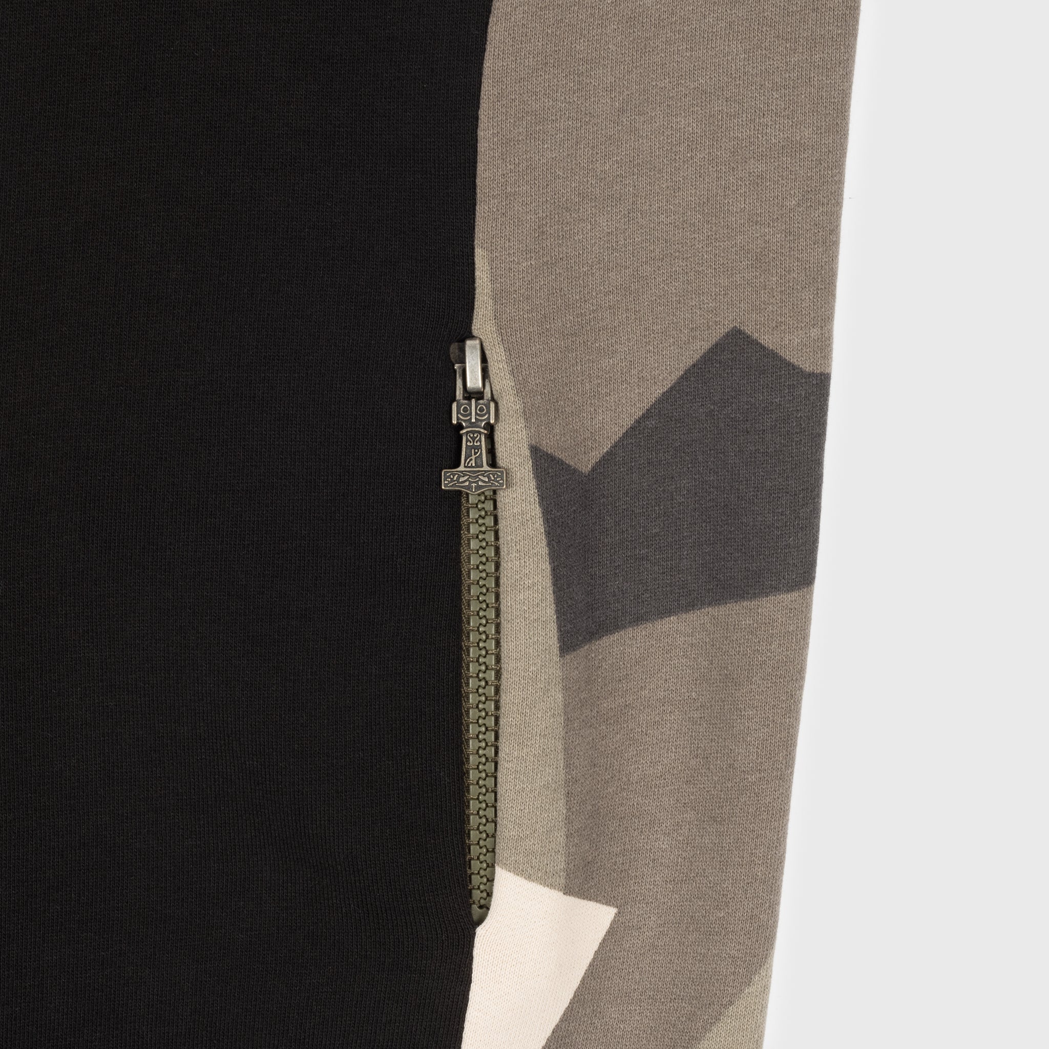 Hoodie Half-Zip, Black and Camo - Image 6