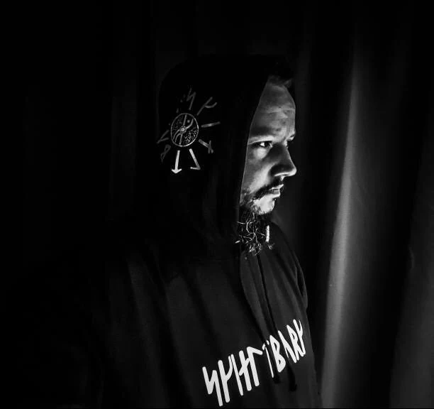 Hoodie, Shield Wall, Black - Image 3