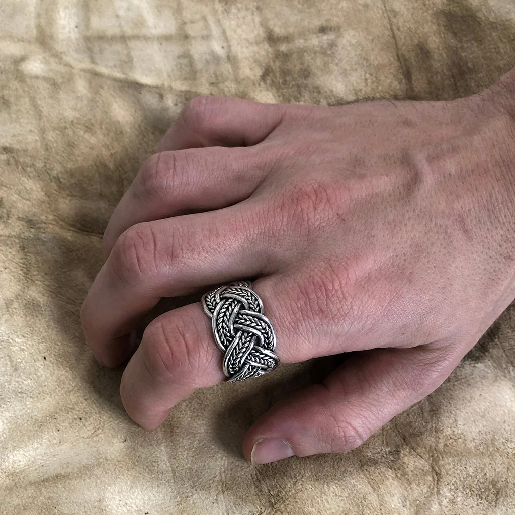 Knotwork Ring, Silver - Image 2