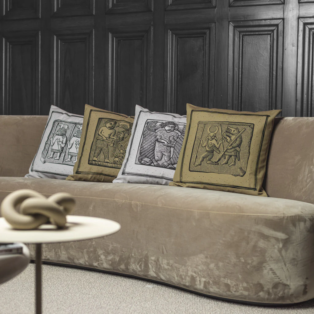 Pillow Cover 1, Torslunda Collection, Green - Image 6