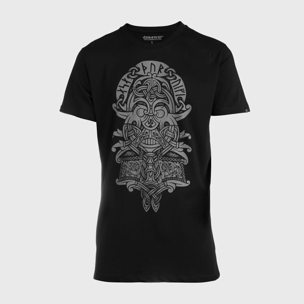 Premium T-shirt, Thor Mask, Black - Image 2