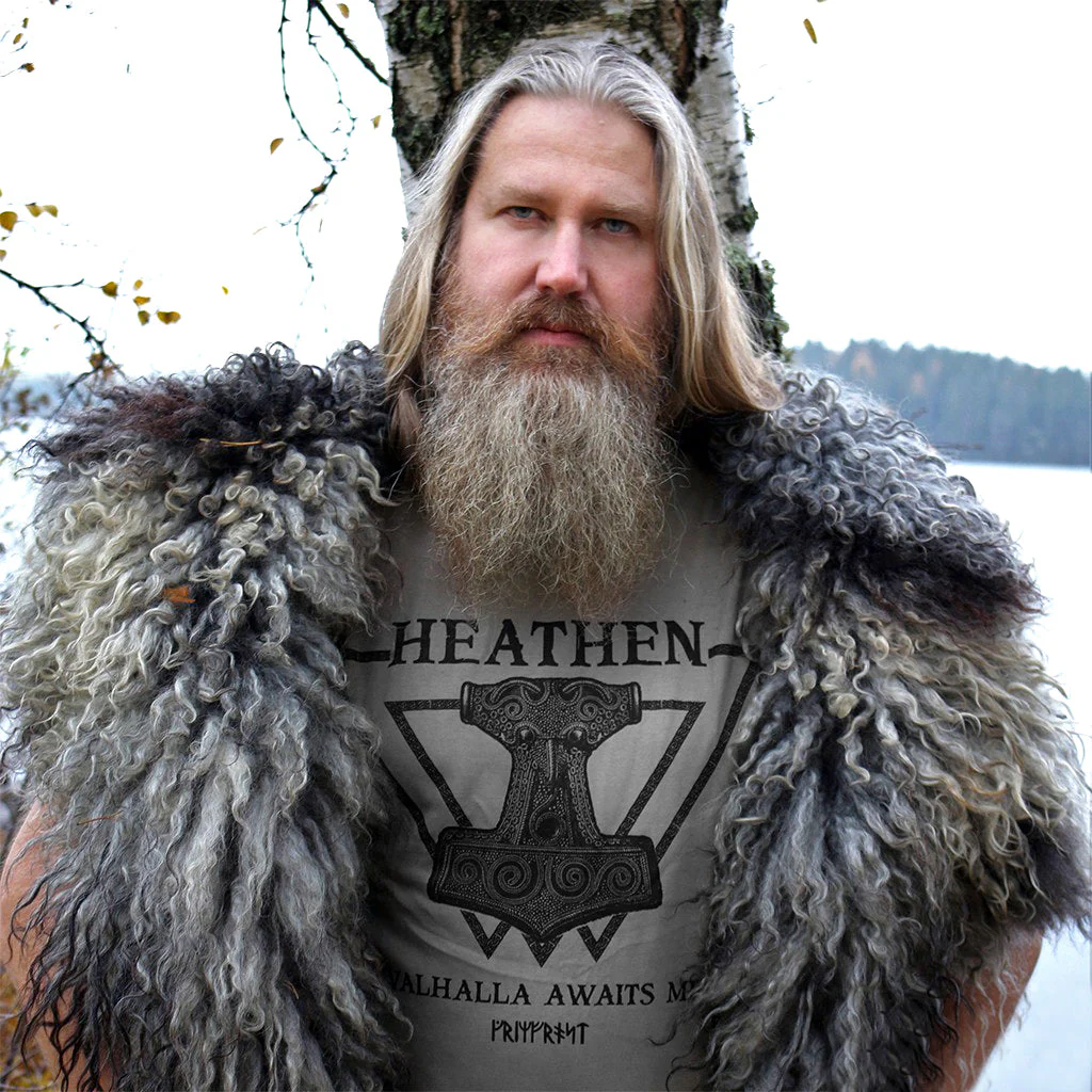 Premium T-shirt, Heathen, Grey - Image 4