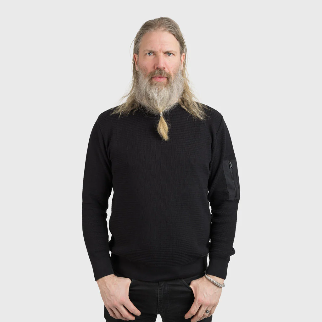 Tactical Sweater, Black Cotton - Image 2