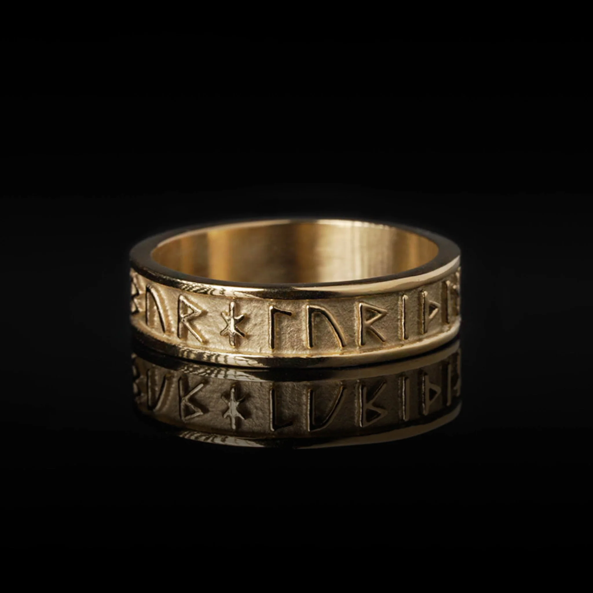 Thor Rune Band Ring, Gold Plated - Image 5