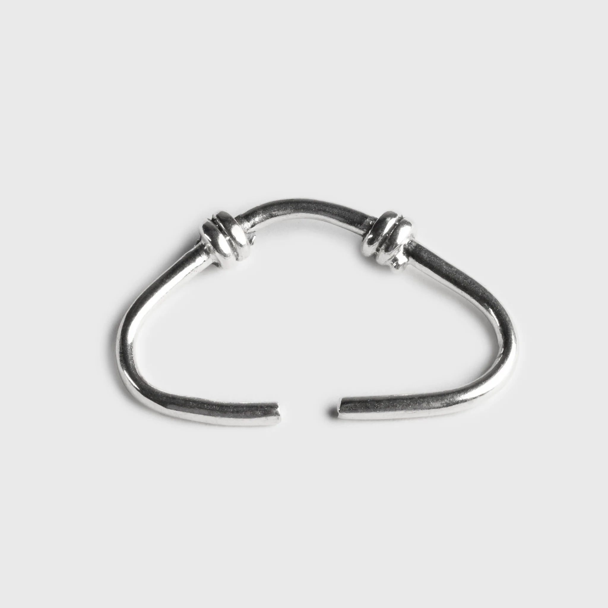 Triangular Pendant Ring, Silver