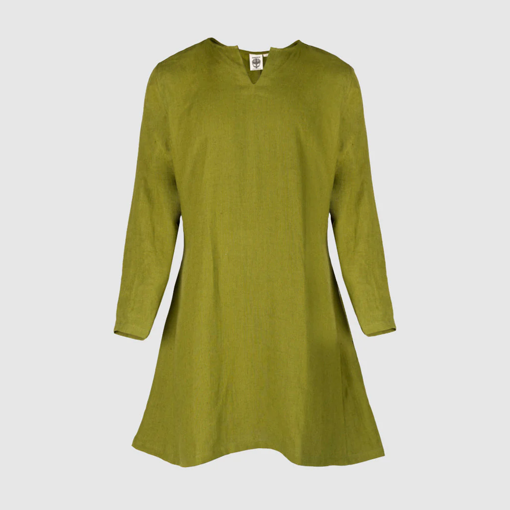 Viking Linen Tunic, Green - Image 2