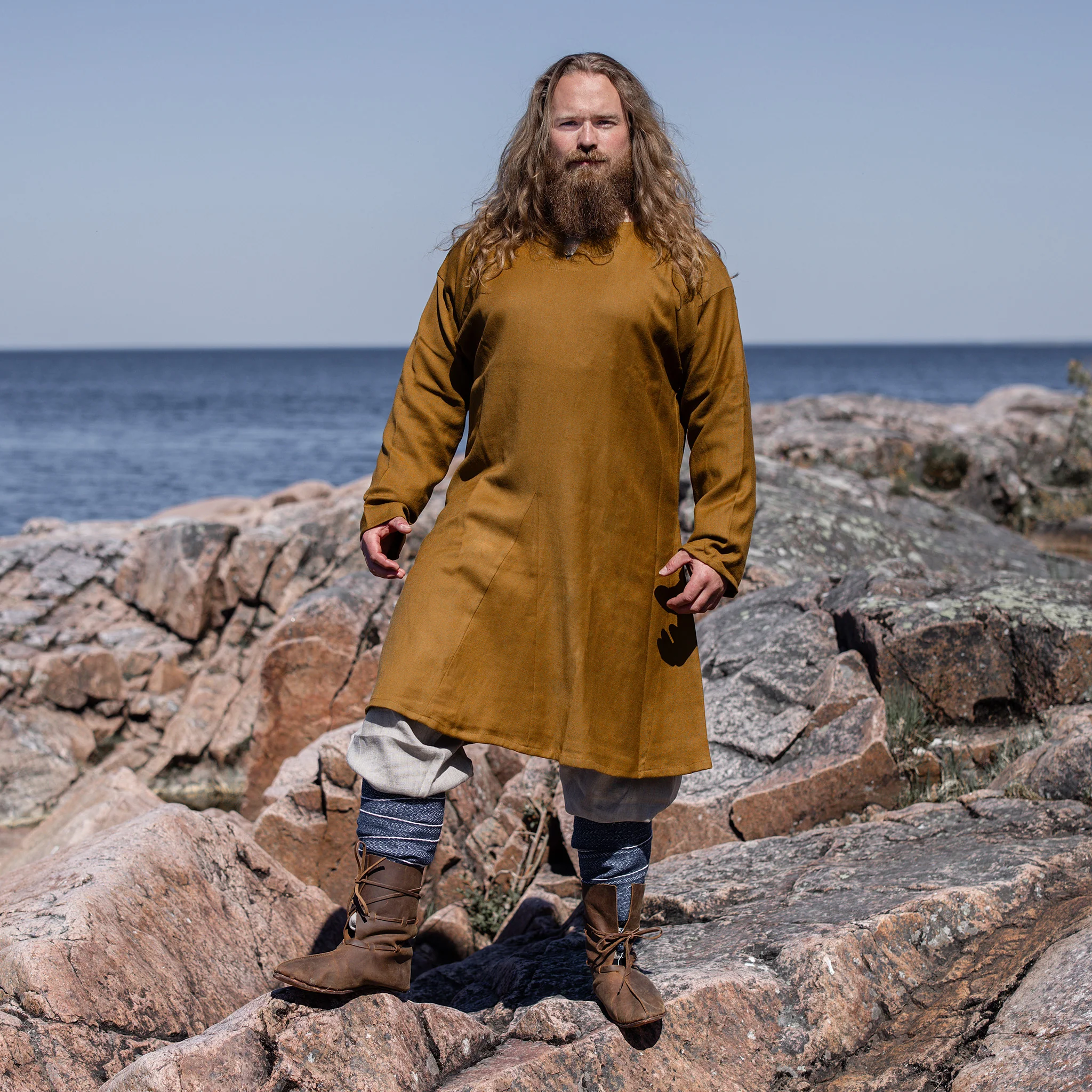 Viking Wool Kyrtill, Mustard - Image 2
