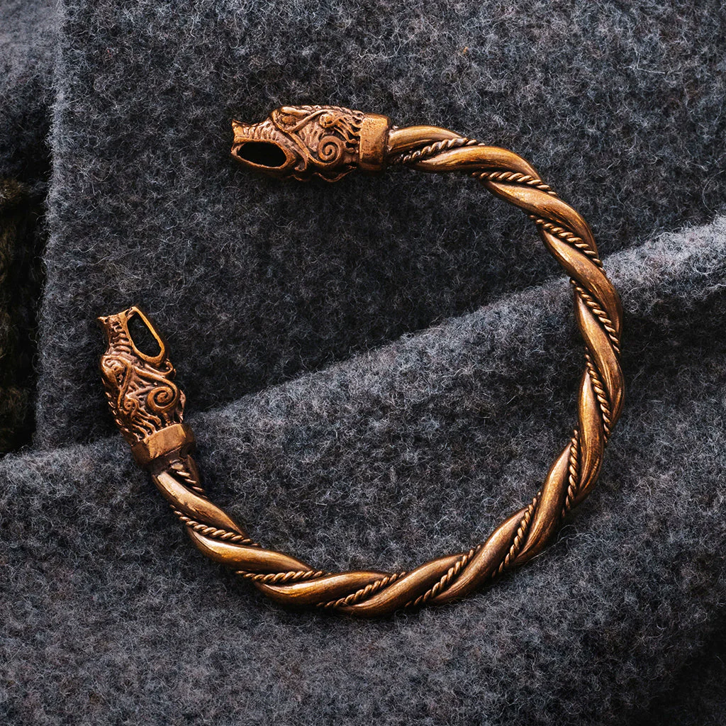 Hati & Sköll Armring, Bronze