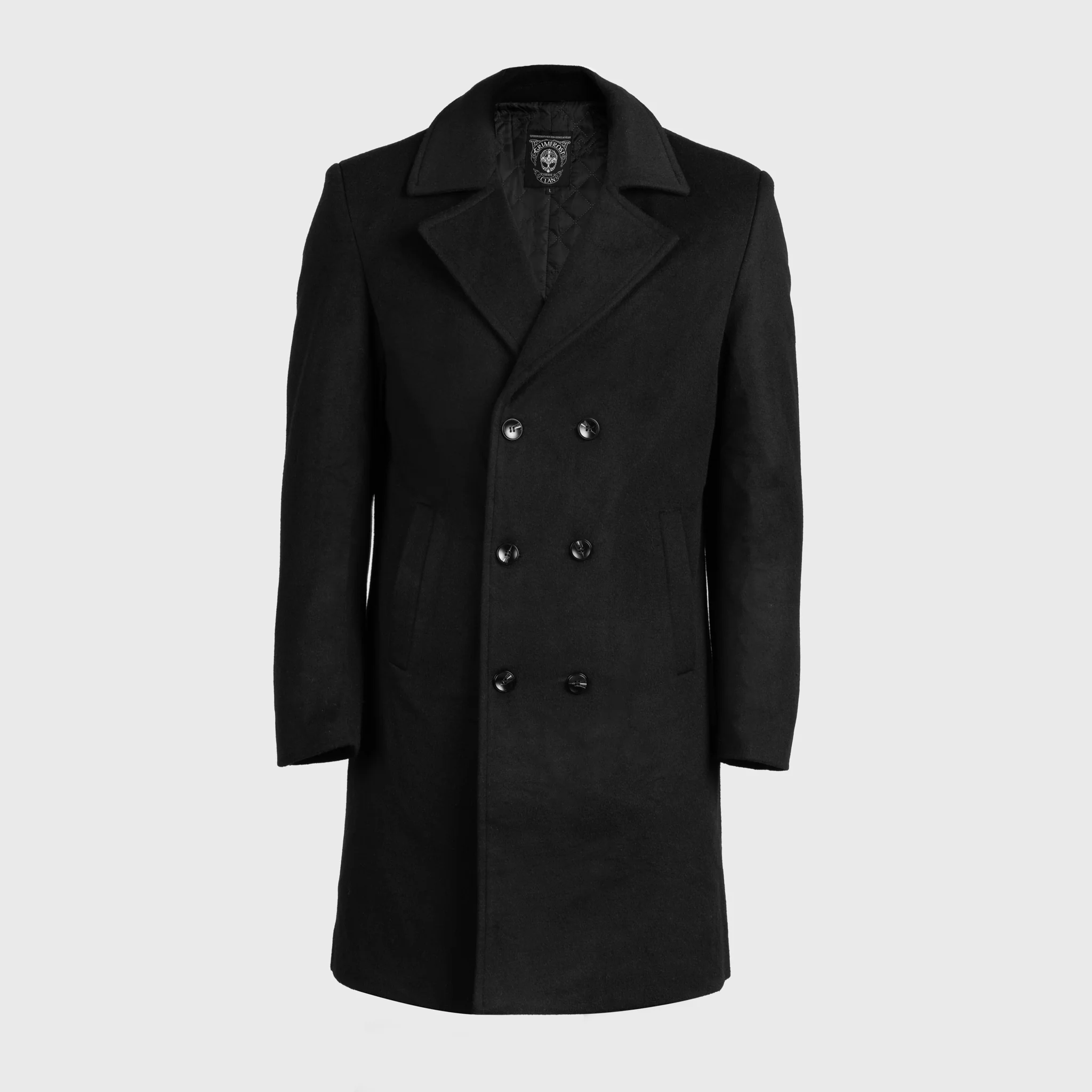 Wool Coat, Black - Image 2